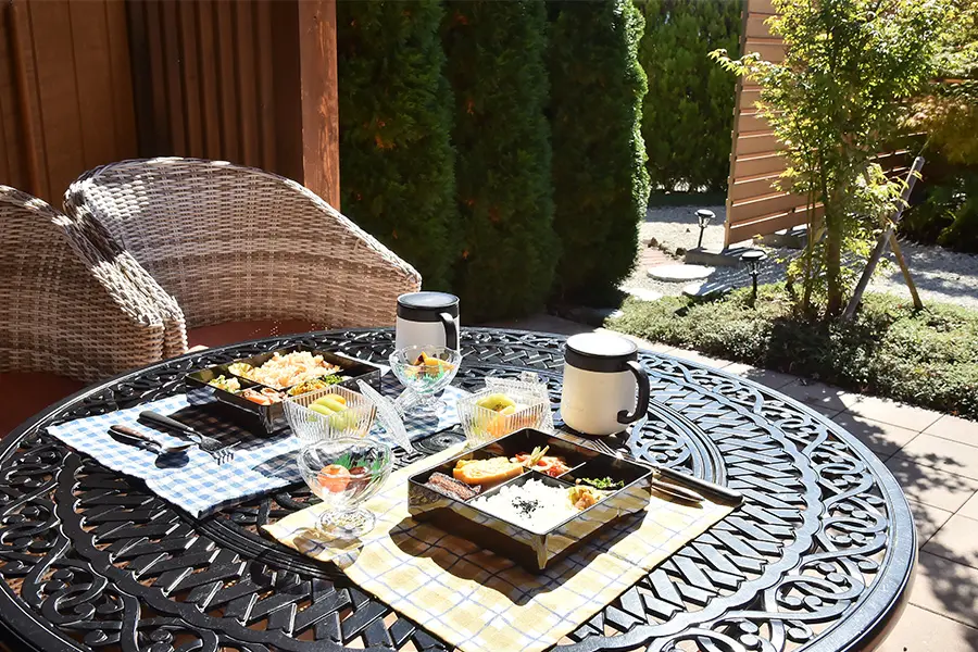 朝食はお部屋にお届け